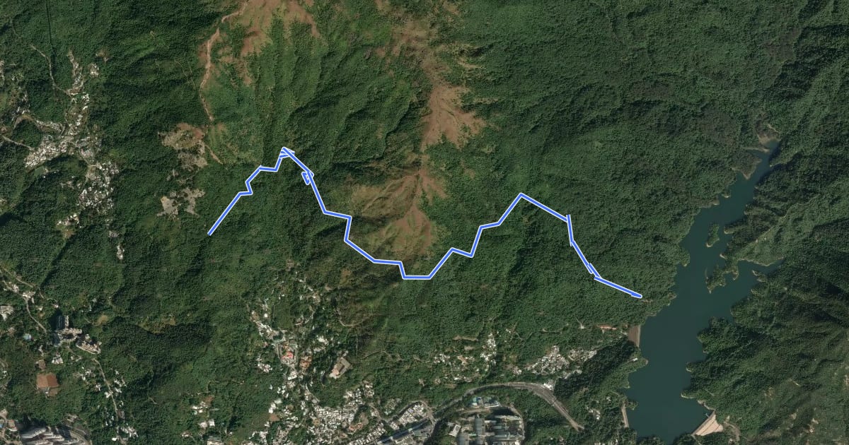 Маршрут 龍門郊遊徑 Lung Mun Country Trail на спутниковом снимке