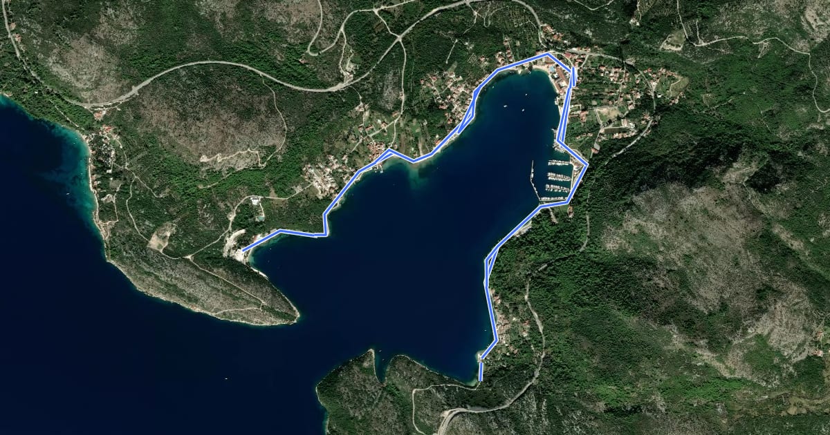Маршрут Lungomare на спутниковом снимке