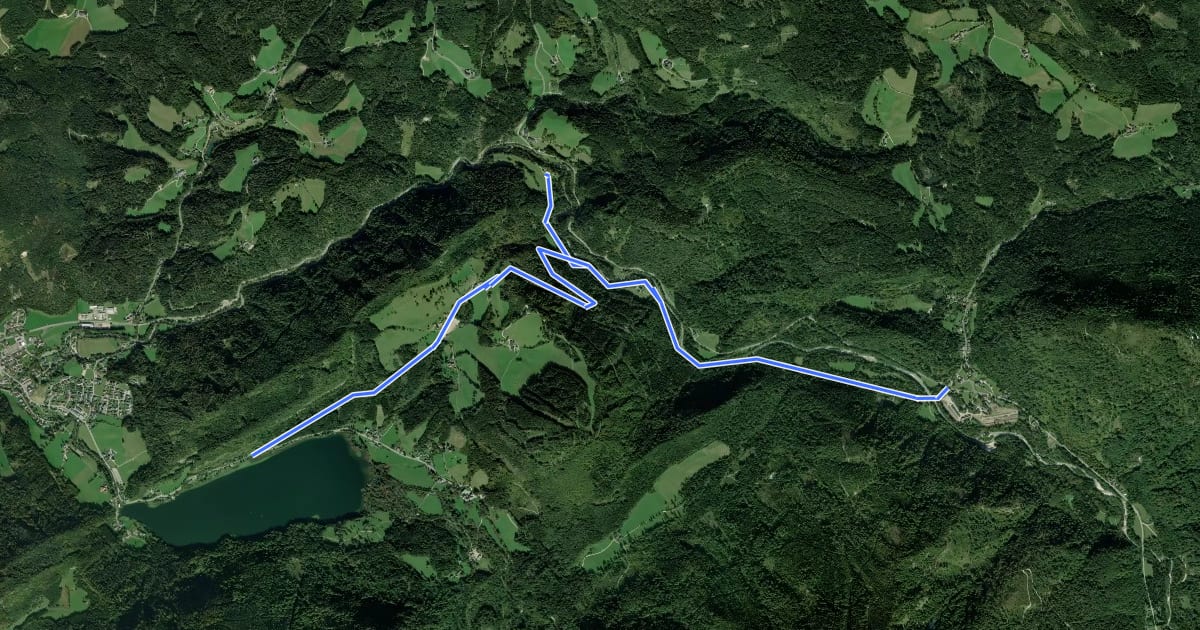 Маршрут Lunz am See - Maierhöfen und weiter на спутниковом снимке