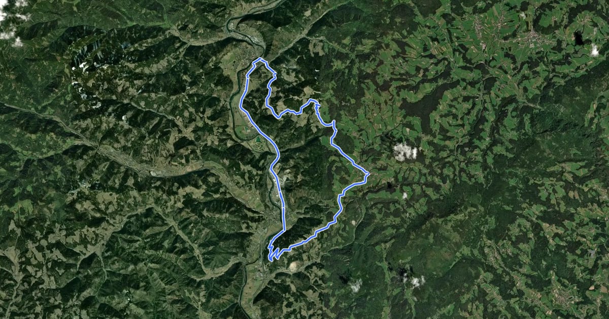 Маршрут Lurgrotten Tour на спутниковом снимке