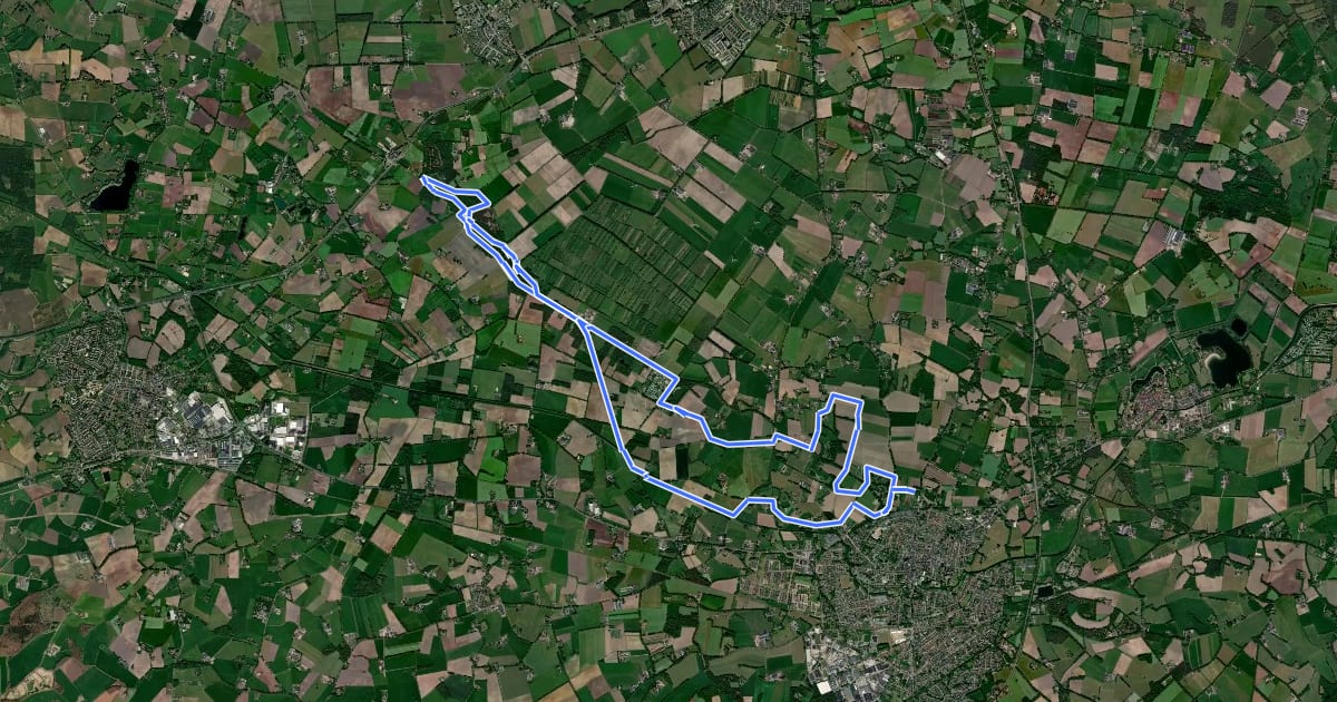 Маршрут Lus Aalten West (MTB Achterhoek) на спутниковом снимке