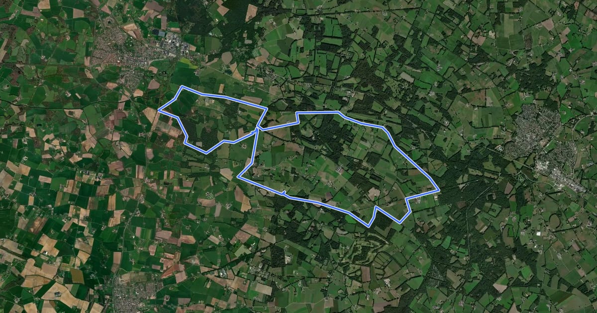 Маршрут Lus Linde (MTB Achterhoek) на спутниковом снимке