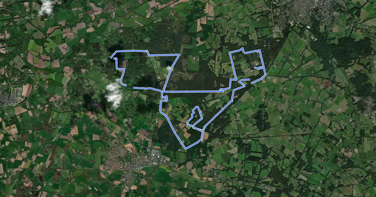 Маршрут Lus Vorden (MTB Achterhoek) на спутниковом снимке