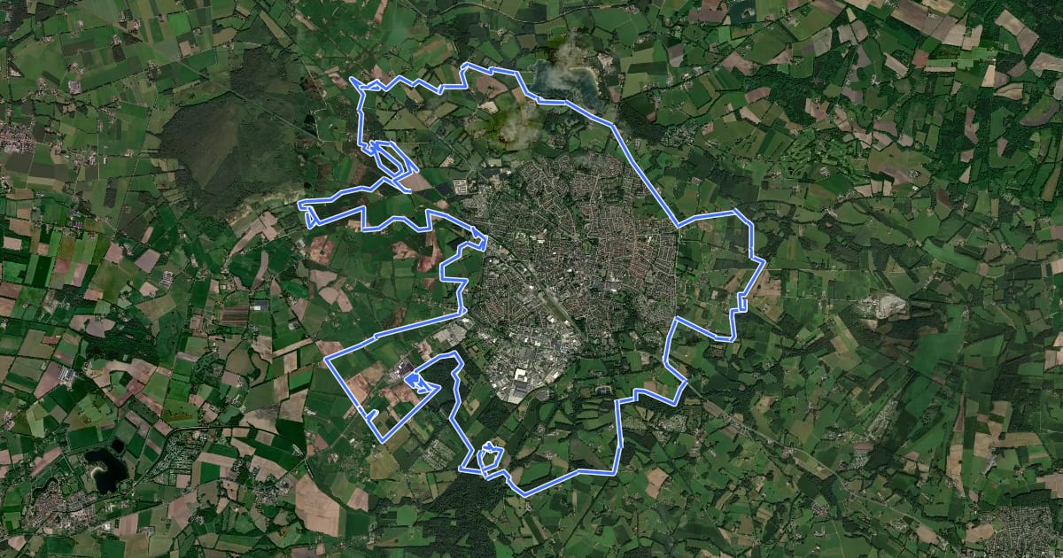 Маршрут Lus Winterswijk (MTB Achterhoek) на спутниковом снимке