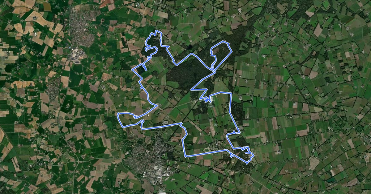 Маршрут Lus Zelhem (MTB Achterhoek) на спутниковом снимке
