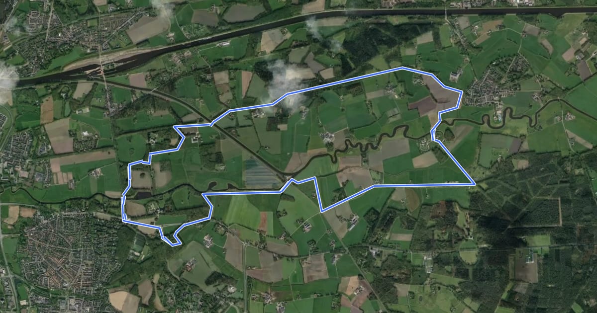 Маршрут Lus Zutphen (MTB Achterhoek) на спутниковом снимке