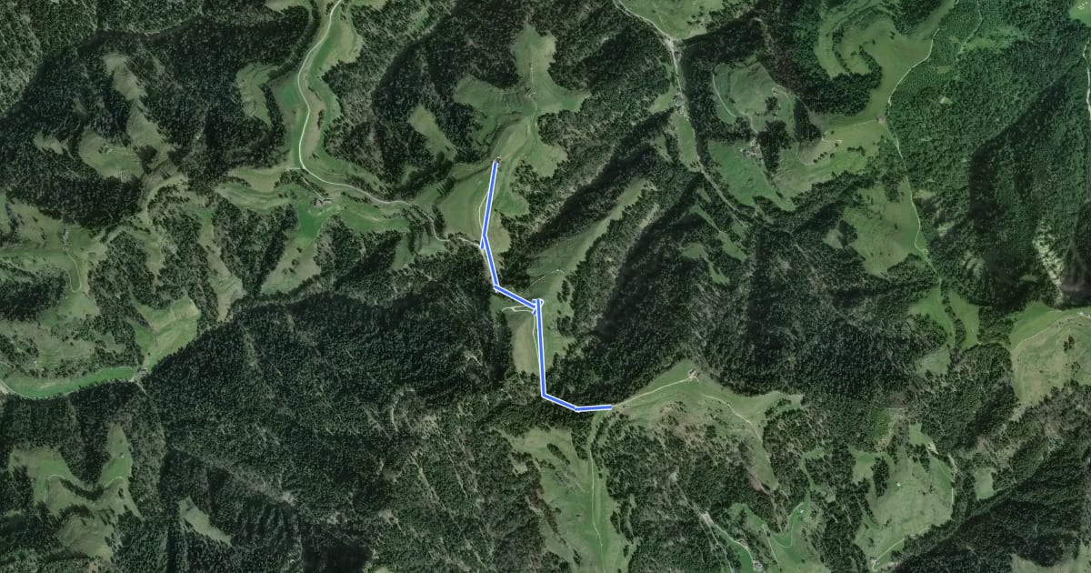 Маршрут Lushüttenalp - Farnli на спутниковом снимке