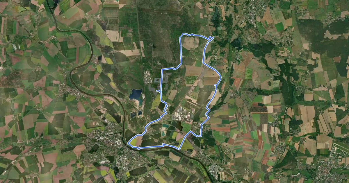 Маршрут Lustlager-Rundweg на спутниковом снимке