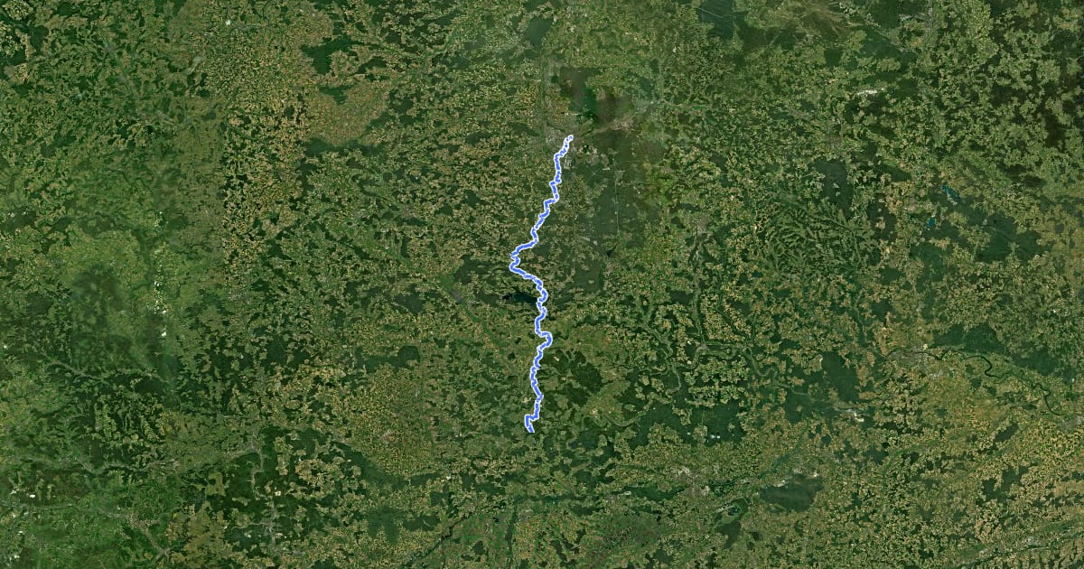 Маршрут Lutherweg Bayern-Mittelfranken на спутниковом снимке