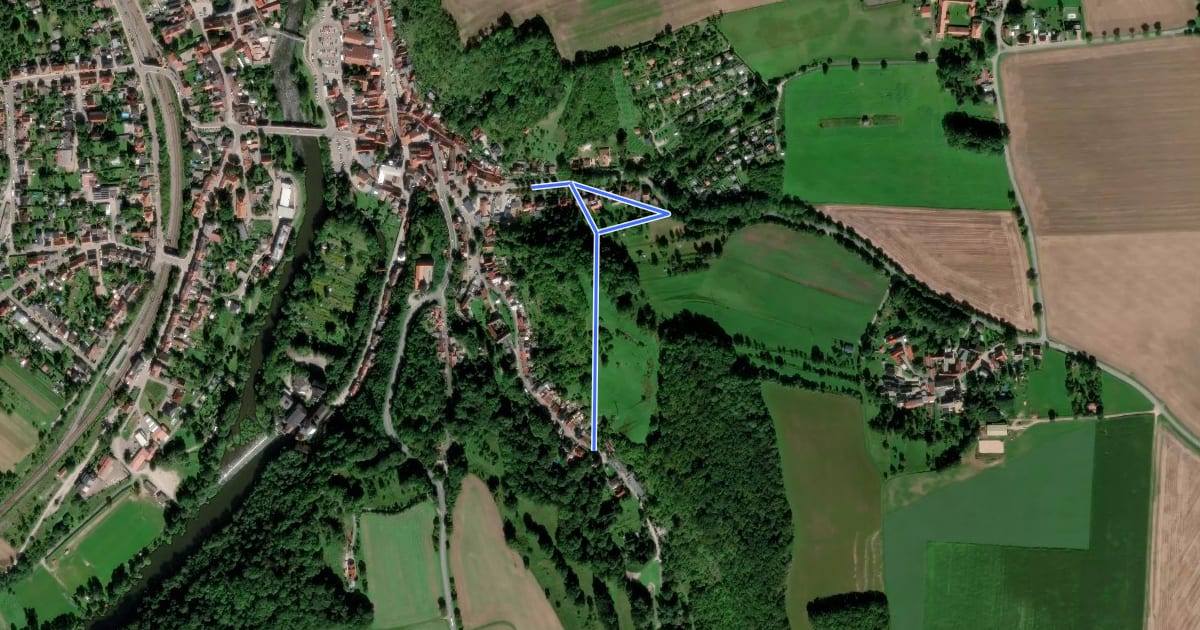 Маршрут Luxberg Wanderweg на спутниковом снимке