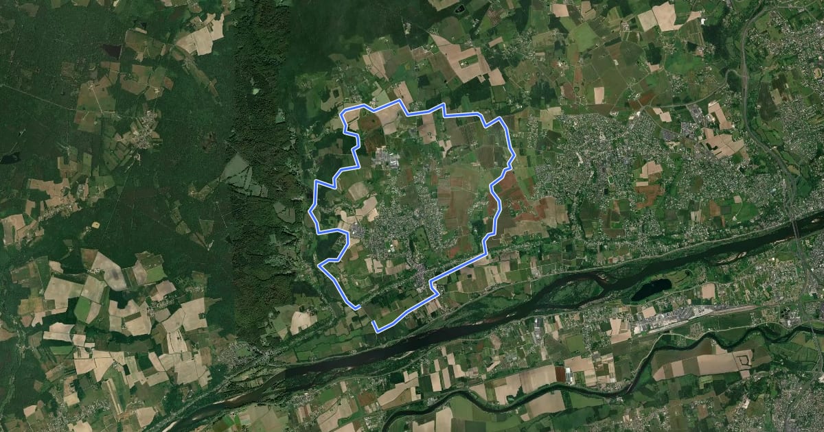 Маршрут Luynes Sentier Découverte на спутниковом снимке