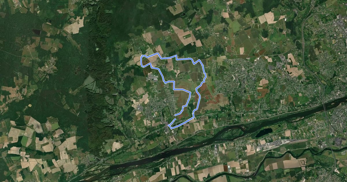 Маршрут Luynes Sentier Découverte - Variante de l'Aqueduc на спутниковом снимке