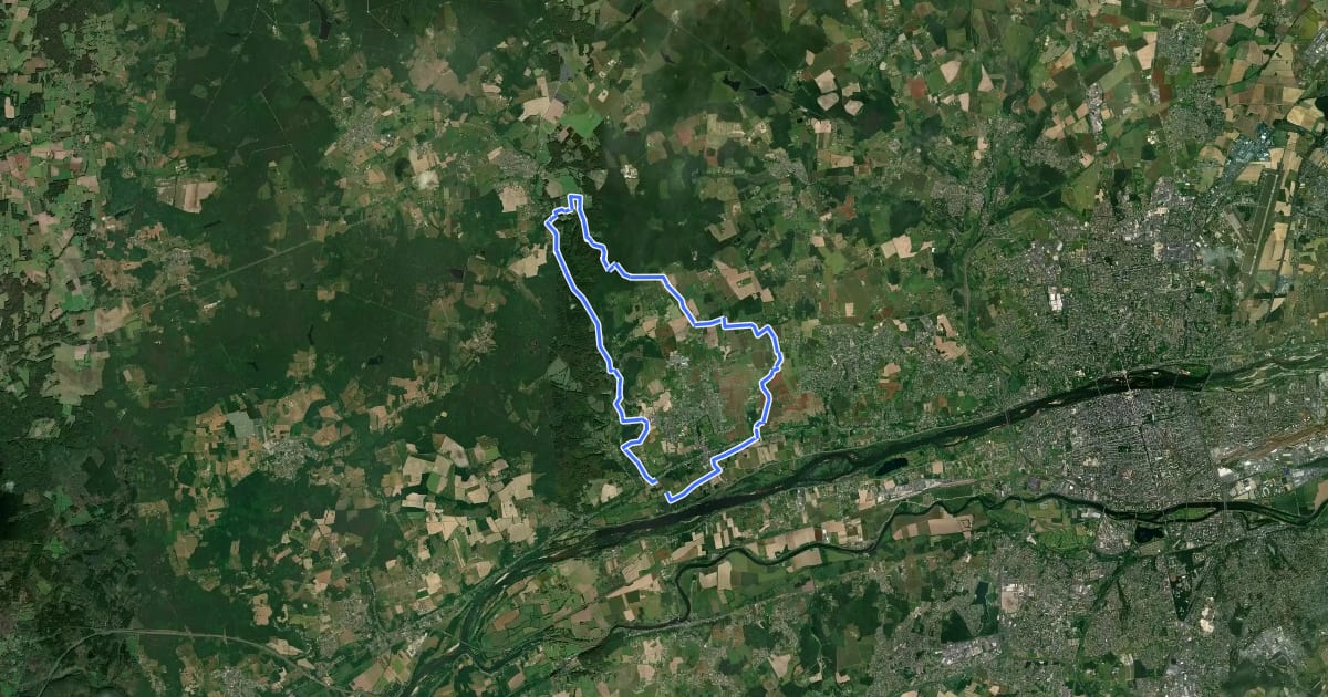 Маршрут Luynes Sentier Grande Boucle на спутниковом снимке