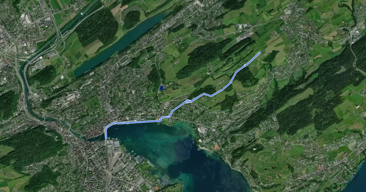 Маршрут Luzern - Talacheri на спутниковом снимке