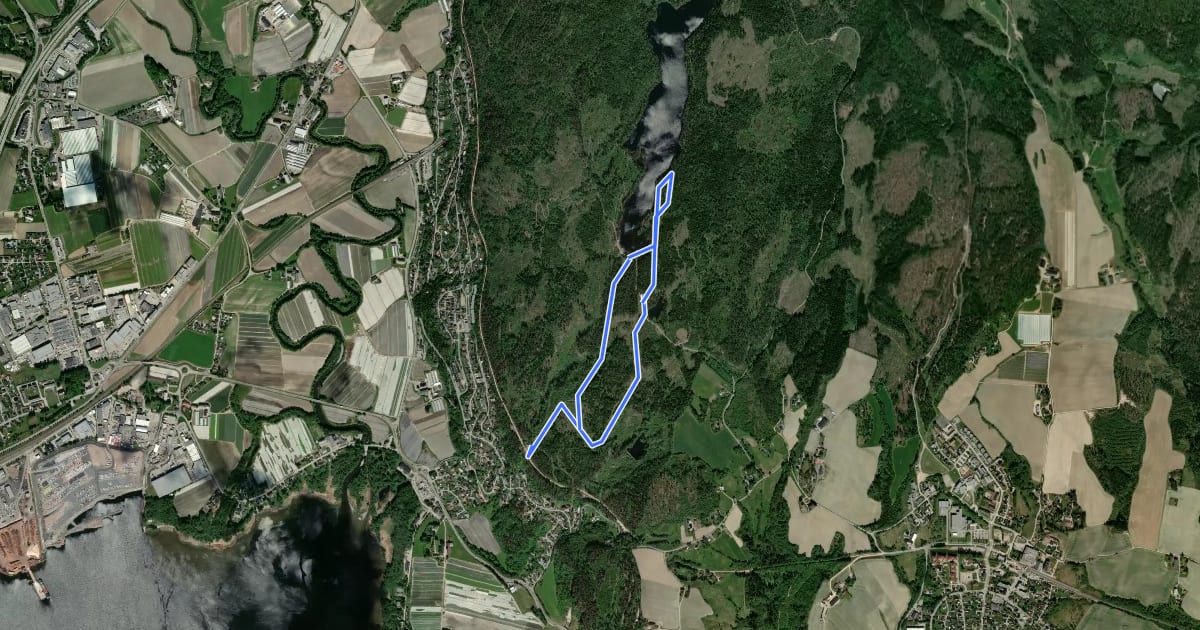 Маршрут Lysløypa til Skapertjern на спутниковом снимке