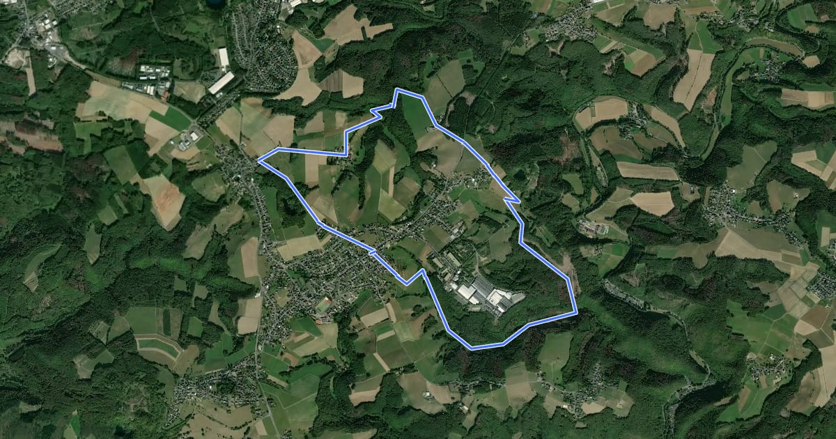 Маршрут LZ9 - Rundwanderweg Lorscheid - Strödt на спутниковом снимке