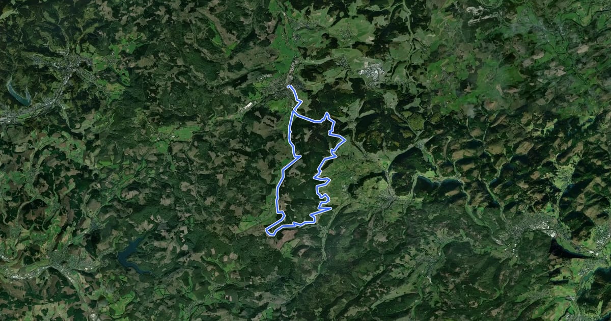 Маршрут Mäanderweg на спутниковом снимке