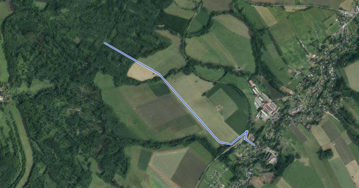 Маршрут [M] Brložec - malý cyklistický okruh (zkratka) на спутниковом снимке
