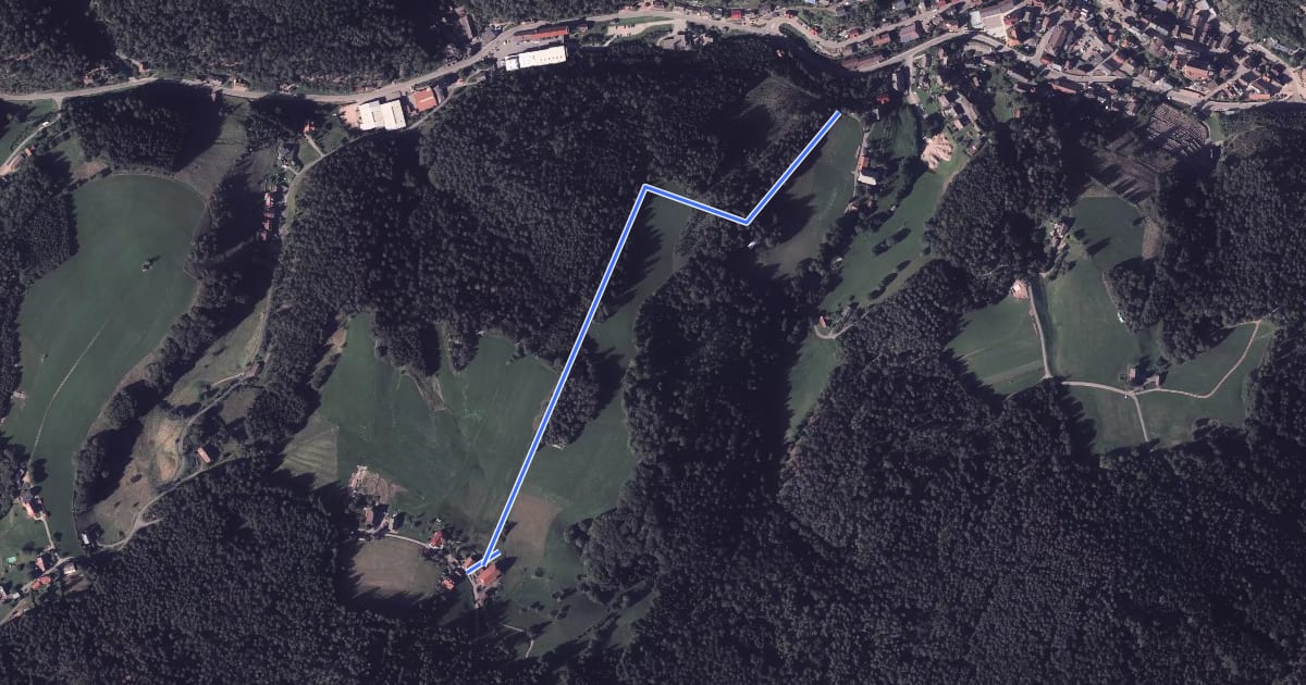 Маршрут Mückenberg - Hasenhof Kreuz на спутниковом снимке