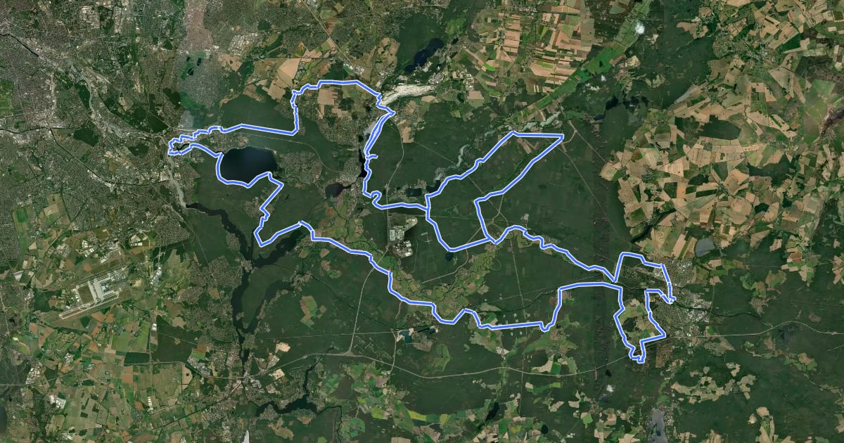 Маршрут Müggel-Spree-Weg на спутниковом снимке