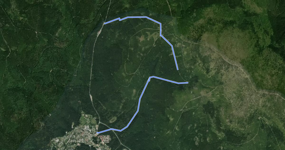 Маршрут [M] Harrachov (camp) - Harrachov (cz/pl) на спутниковом снимке