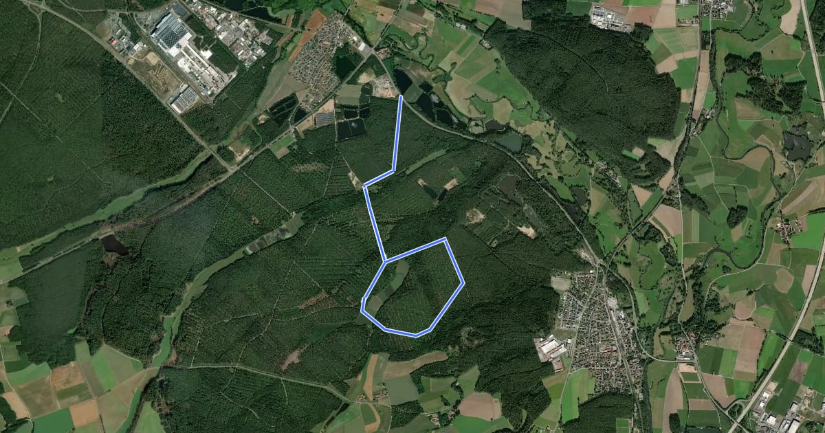 Маршрут Mühlbüschweg на спутниковом снимке