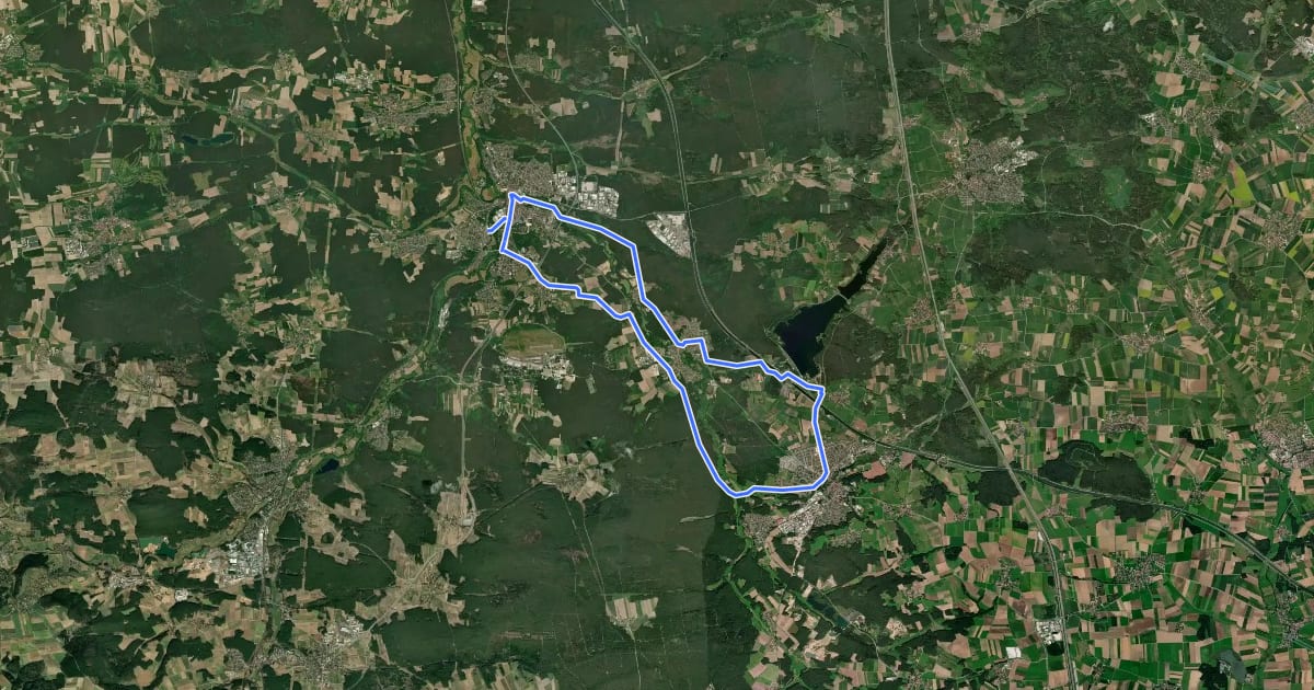 Маршрут Mühlen im Rothtal на спутниковом снимке