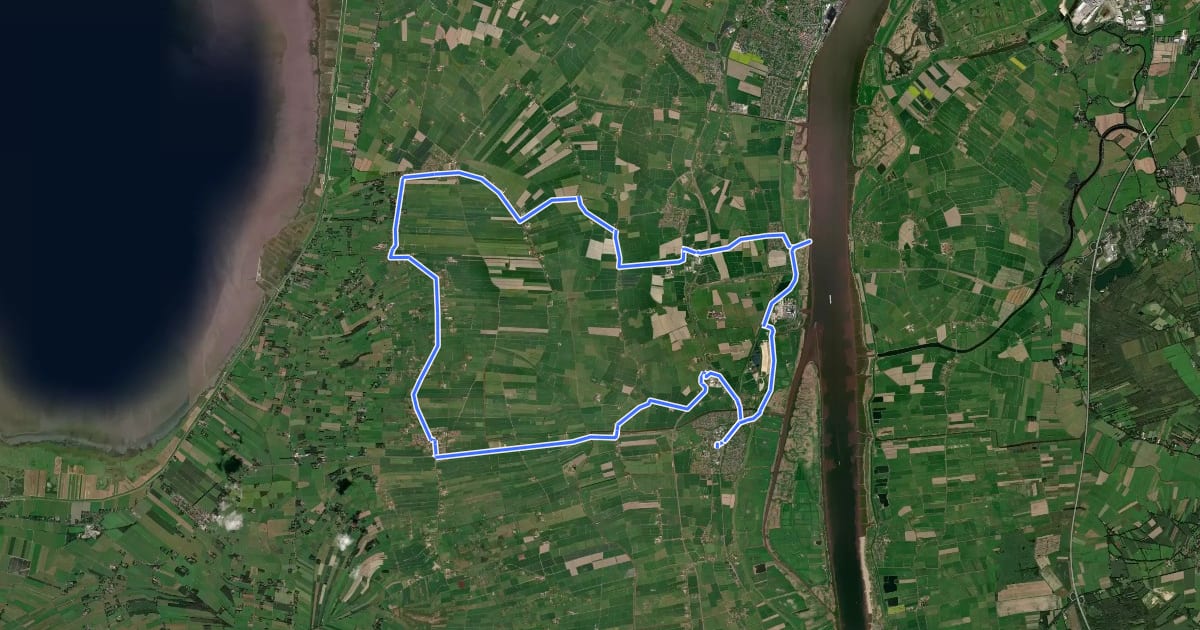 Маршрут Mühlen-Tour Stadland на спутниковом снимке