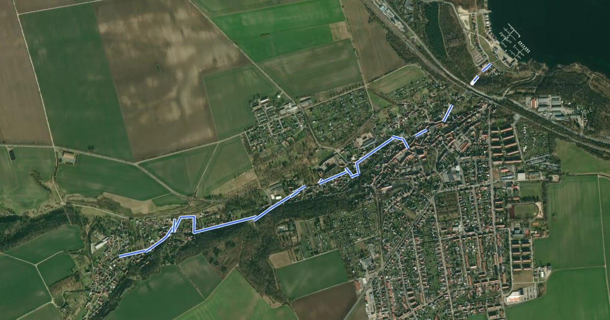 Маршрут Mühlen Wanderweg на спутниковом снимке