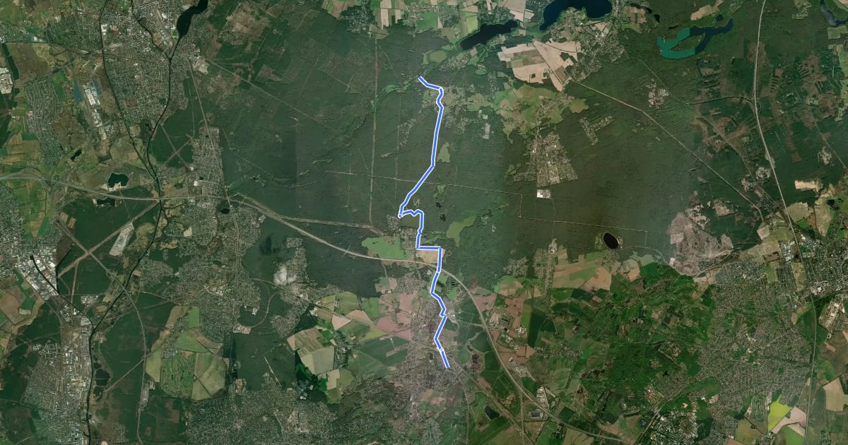 Маршрут Mühlen-Wanderweg на спутниковом снимке