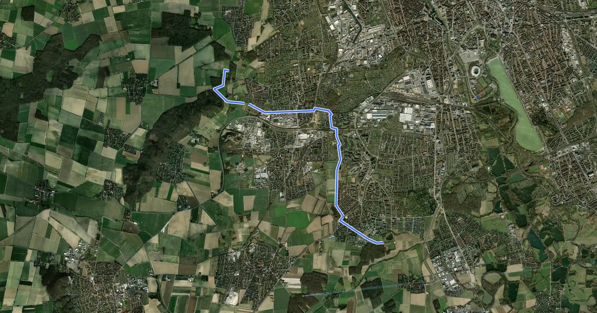 Маршрут Mühlenberg на спутниковом снимке