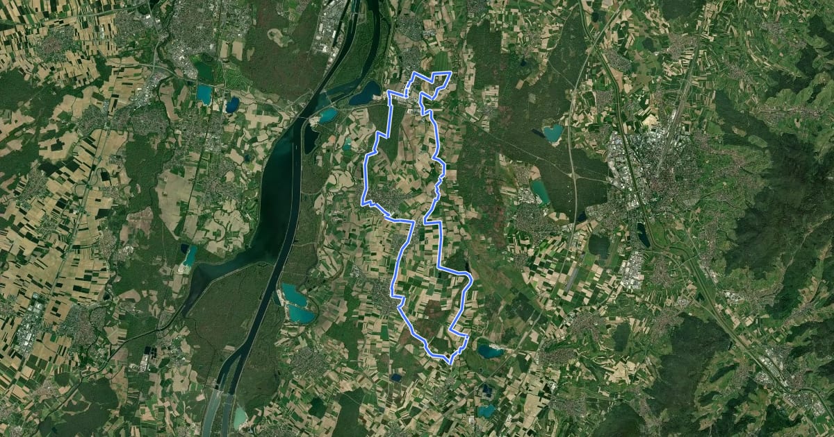 Маршрут MühlenRadweg на спутниковом снимке