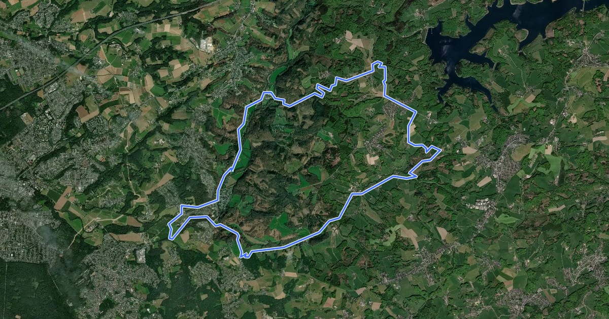 Маршрут Mühlenroute на спутниковом снимке
