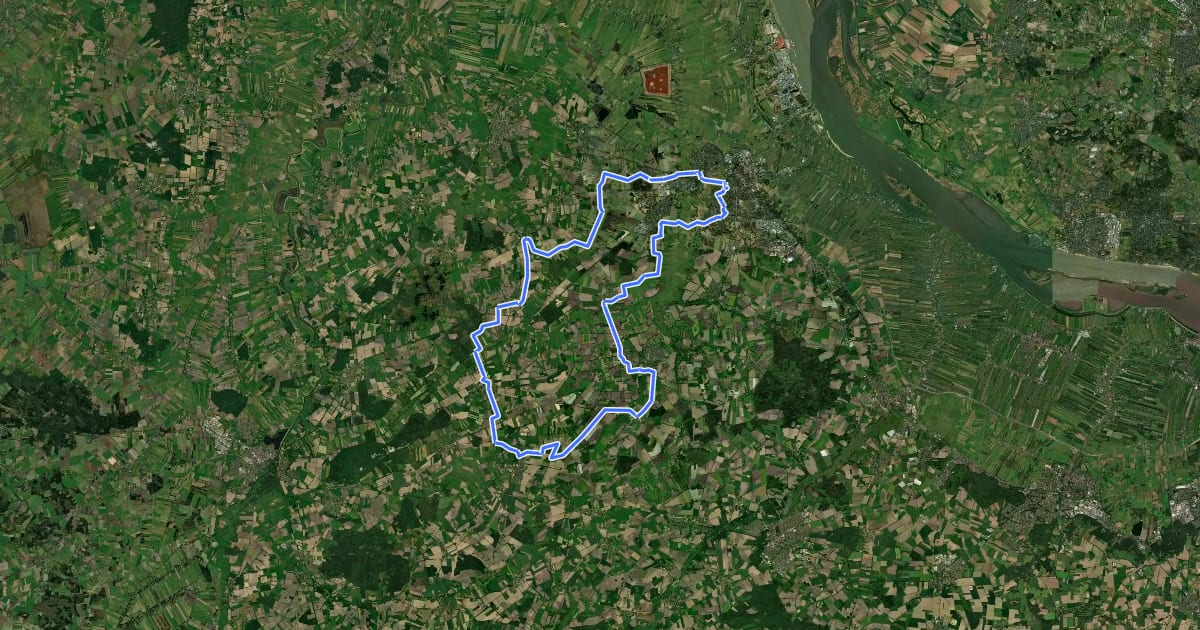 Маршрут Mühlenroute на спутниковом снимке
