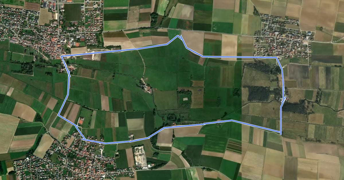 Маршрут Mühlenrunde Nassenfels на спутниковом снимке