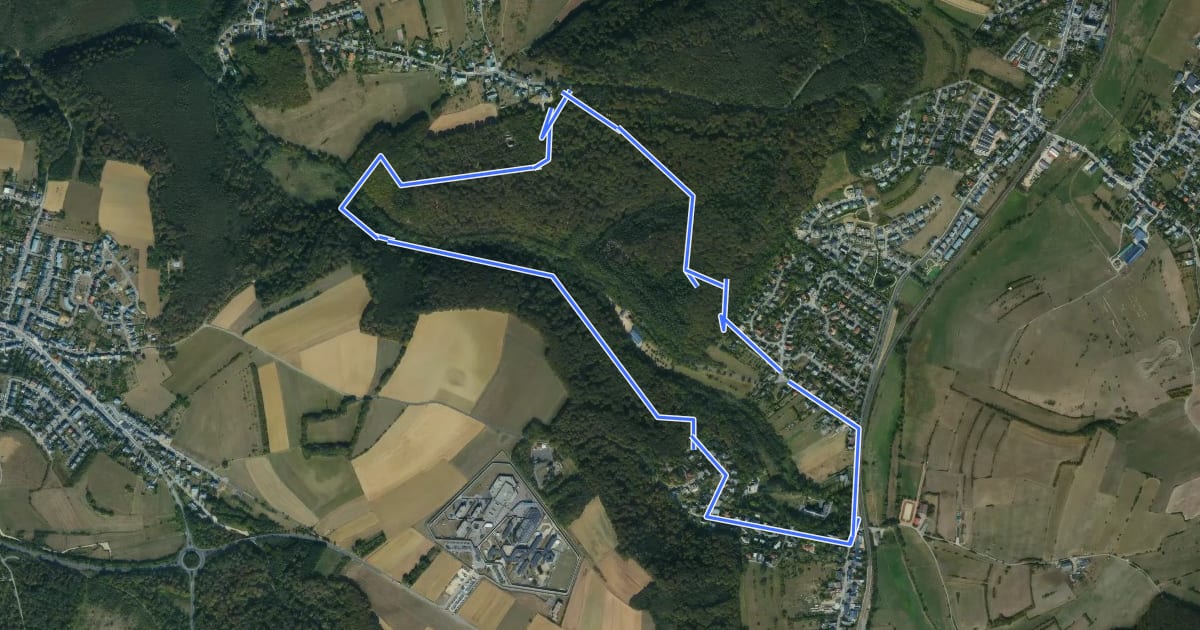 Маршрут Mühlenrundweg на спутниковом снимке