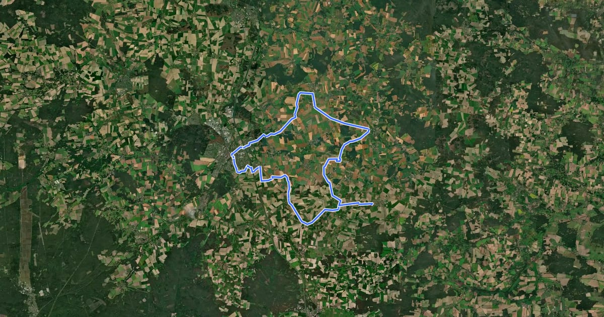 Маршрут Mühlentour на спутниковом снимке