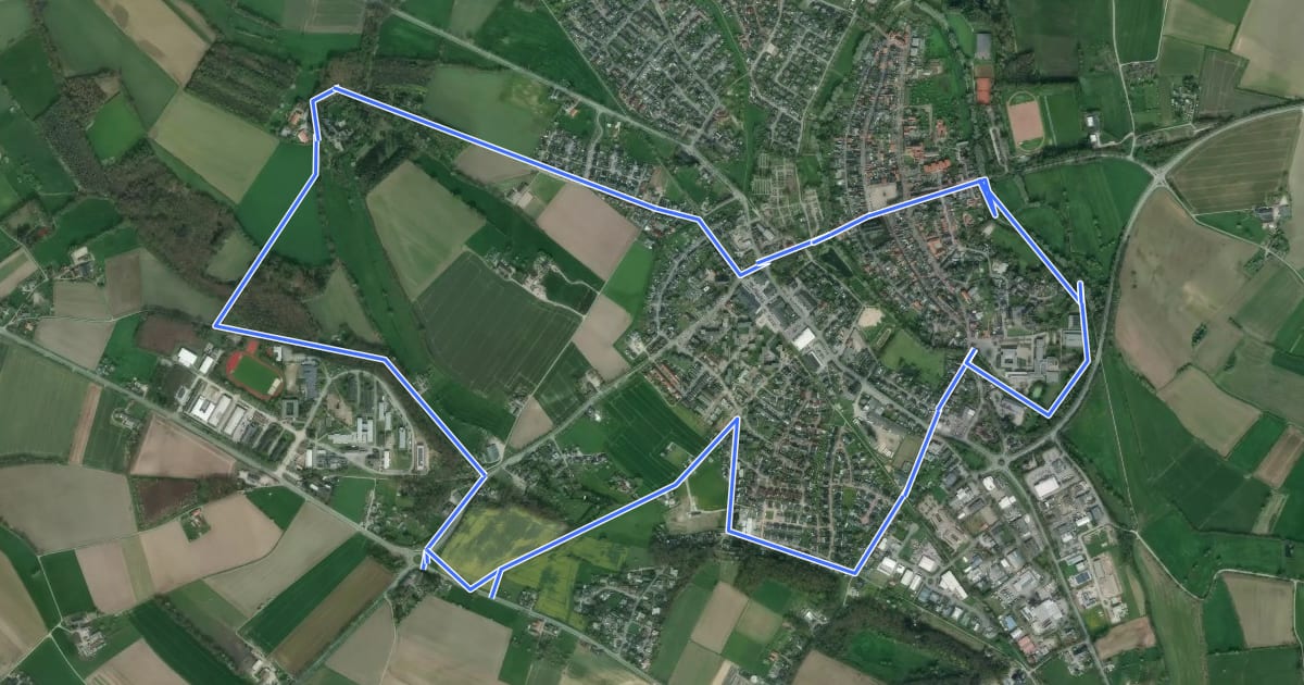 Маршрут Mühlenwanderweg на спутниковом снимке