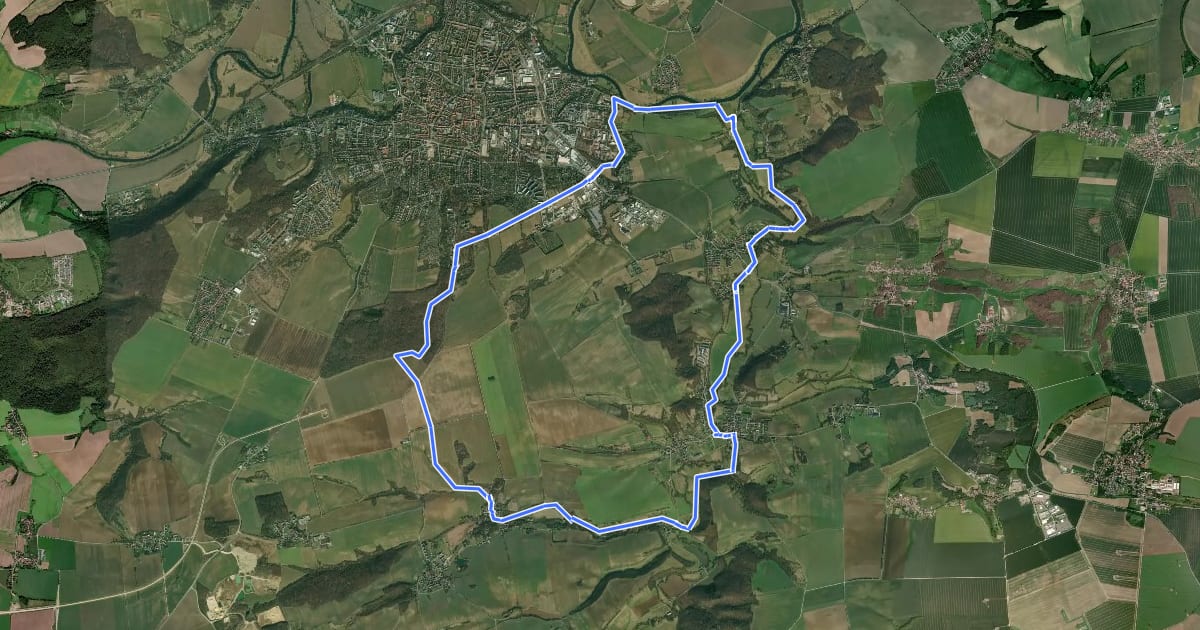 Маршрут Mühlenwanderweg на спутниковом снимке