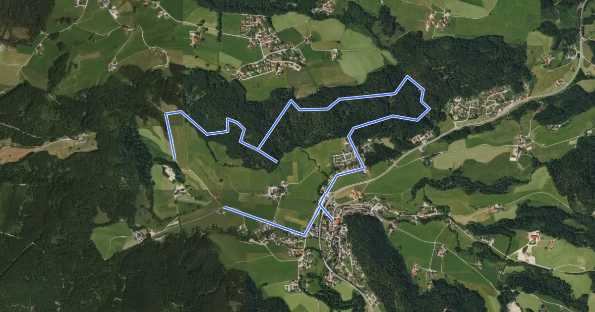 Маршрут Mühlenwanderweg на спутниковом снимке