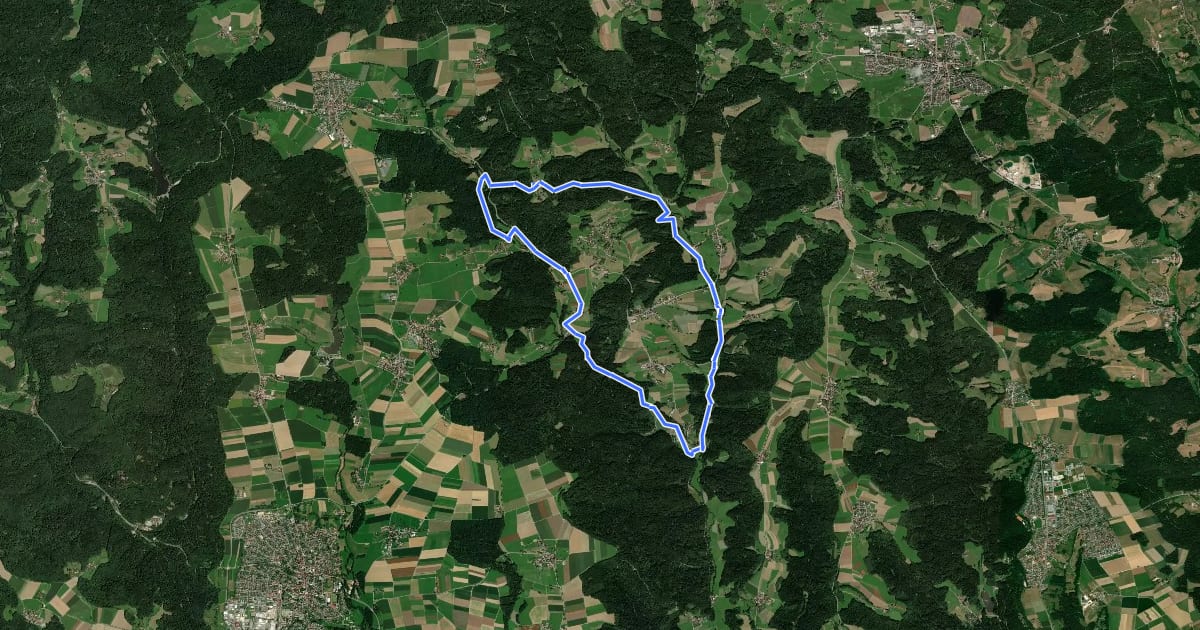 Маршрут Mühlenwanderweg - Rundweg 1 на спутниковом снимке