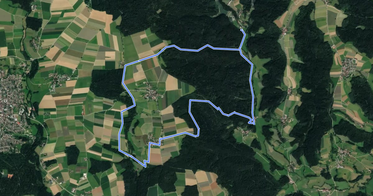 Маршрут Mühlenwanderweg - Rundweg 2 на спутниковом снимке