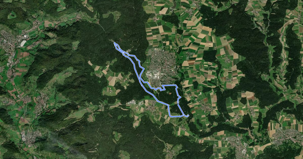 Маршрут Mühlenwanderweg - Rundweg 3a на спутниковом снимке