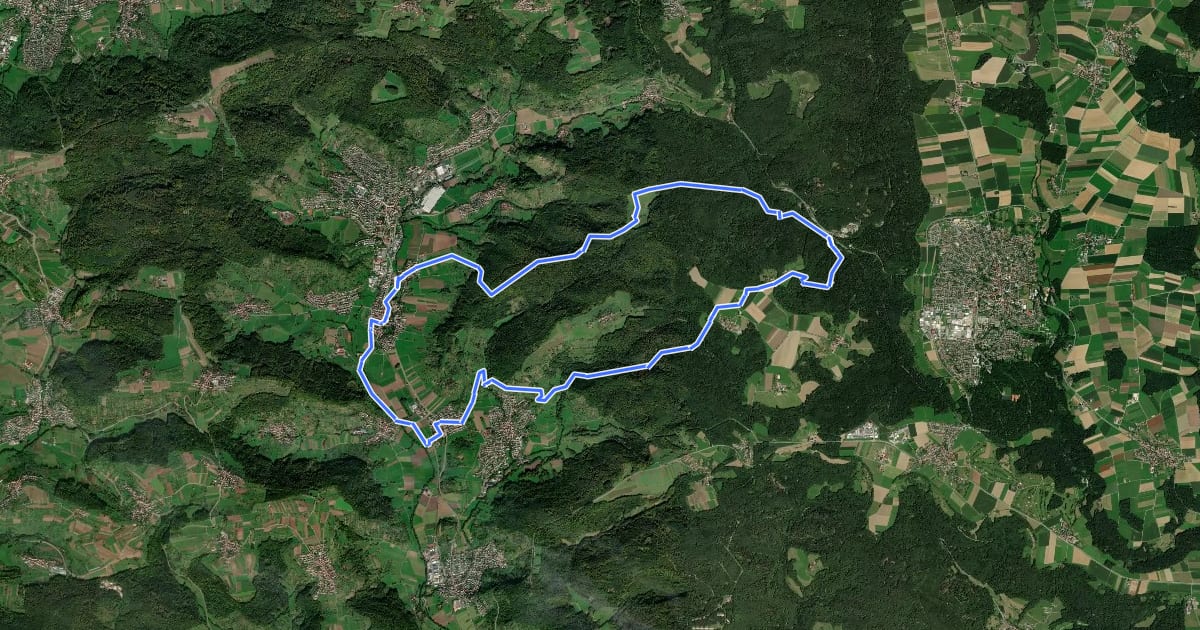 Маршрут Mühlenwanderweg - Rundweg 4 на спутниковом снимке