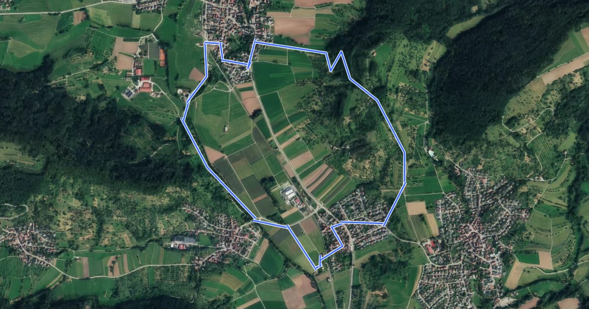 Маршрут Mühlenwanderweg Rundweg 6 - Kinderwagenweg на спутниковом снимке