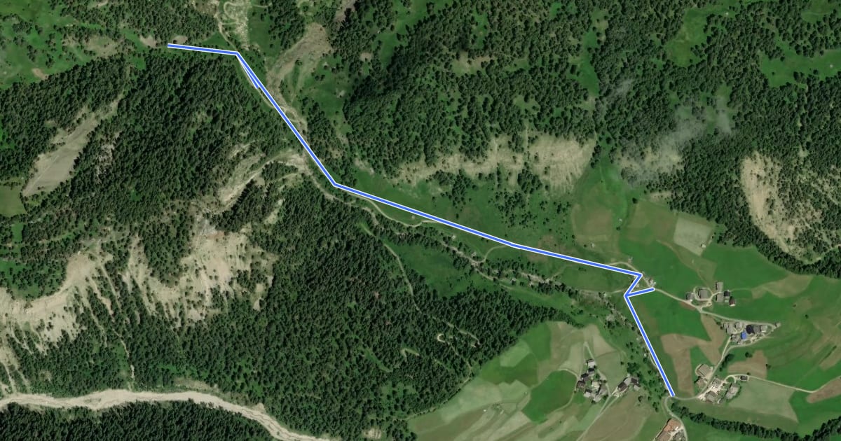 Маршрут Mühlenweg на спутниковом снимке