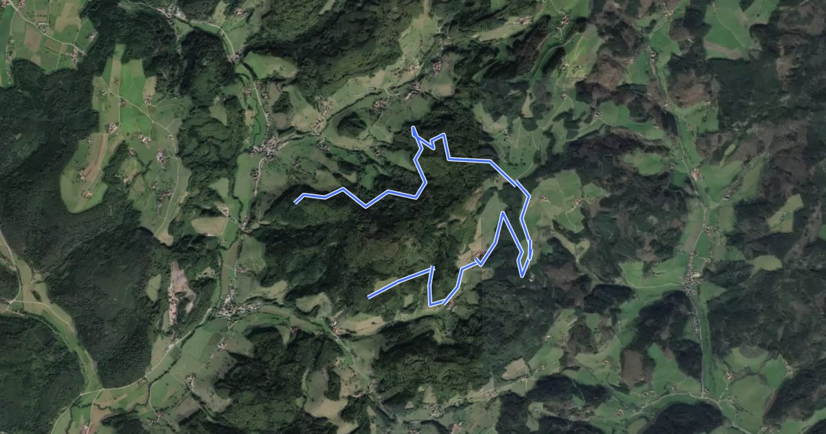 Маршрут Mühlenweg на спутниковом снимке