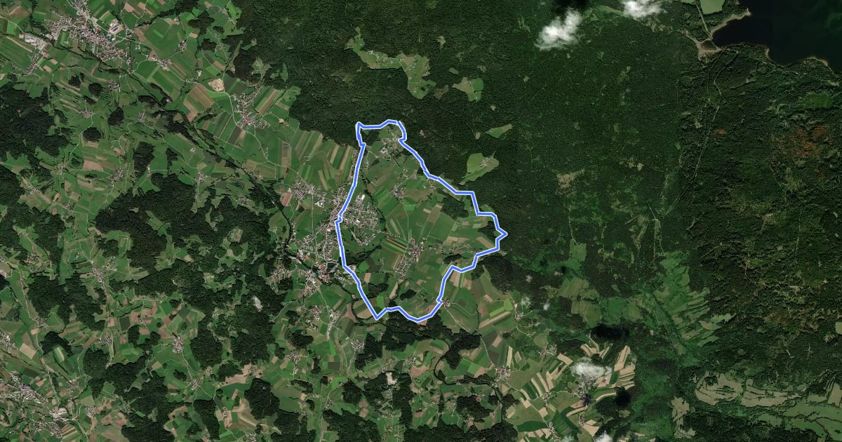 Маршрут Mühltalblickweg на спутниковом снимке