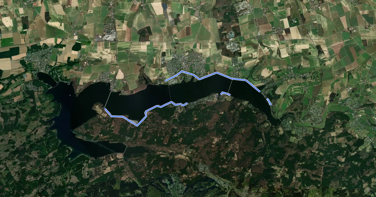 Маршрут Möhnesee Ufertour на спутниковом снимке