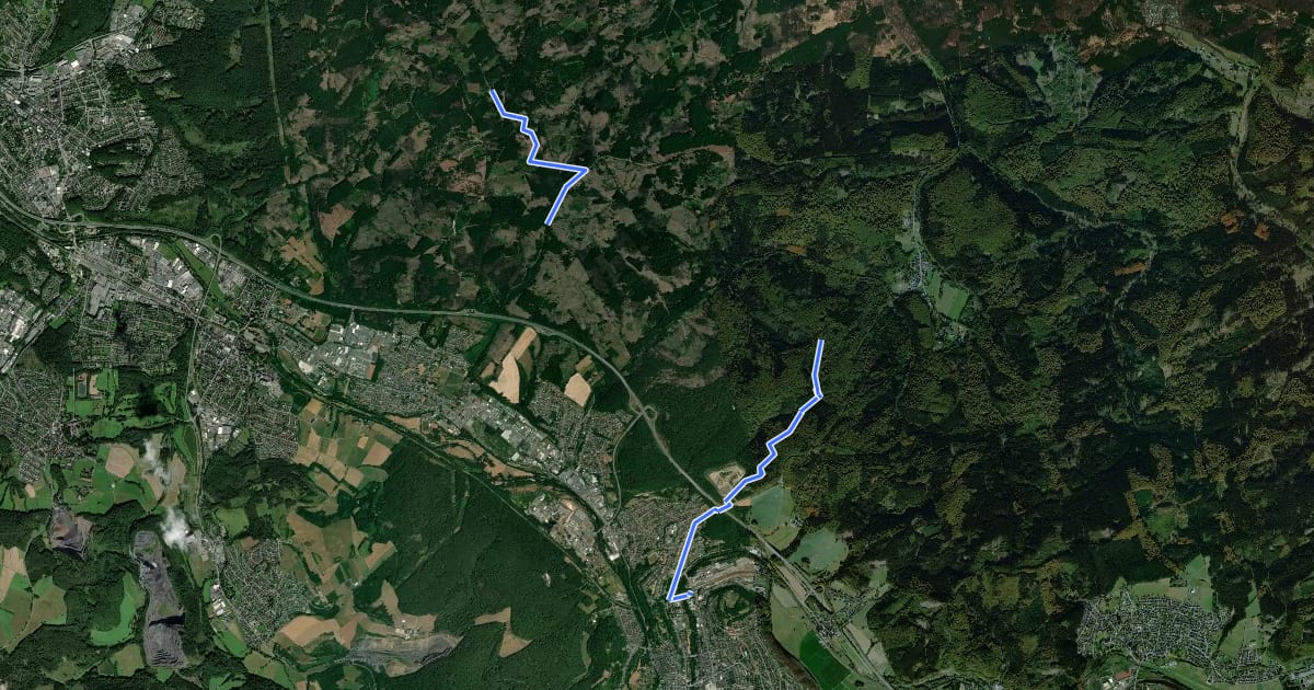 Маршрут Möhnesee-Waldweg на спутниковом снимке
